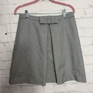 LOFT black and white houndstooth A-line skirt size 8